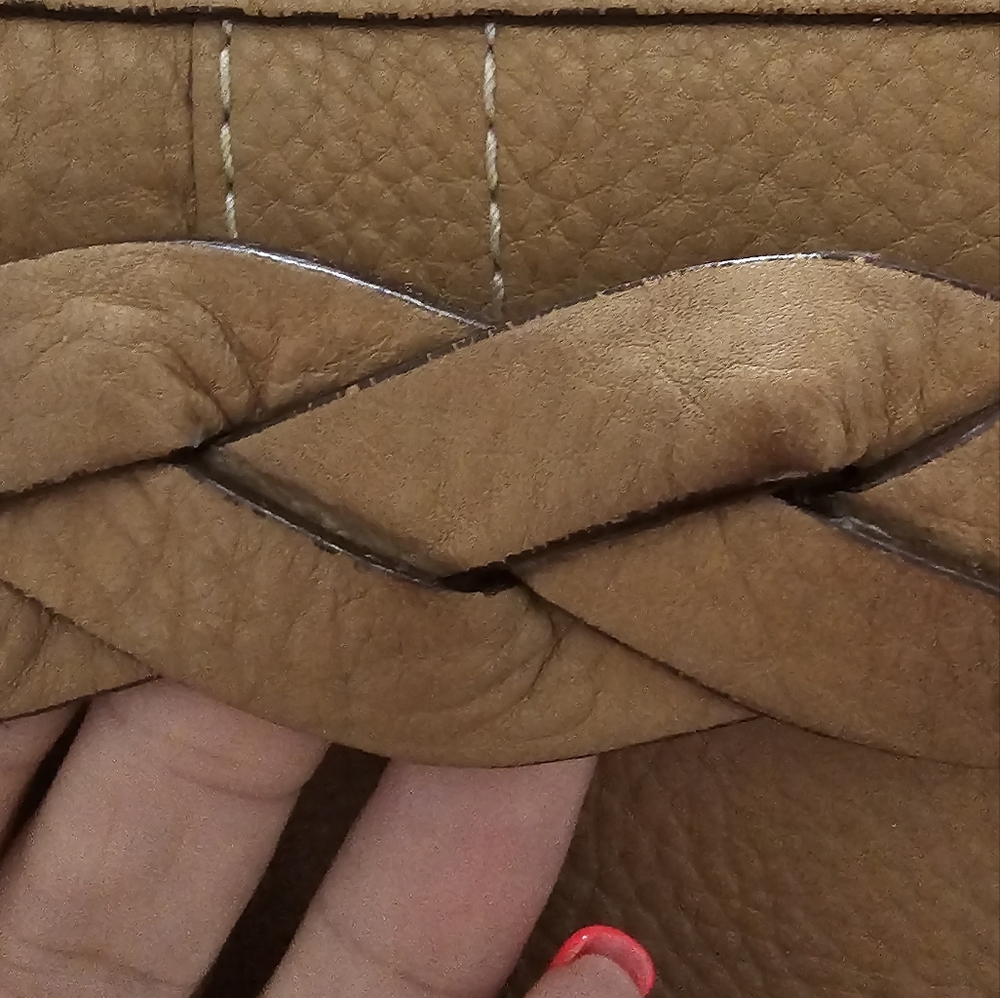 Coach all leather beige  satchel - Picture 5 of 8